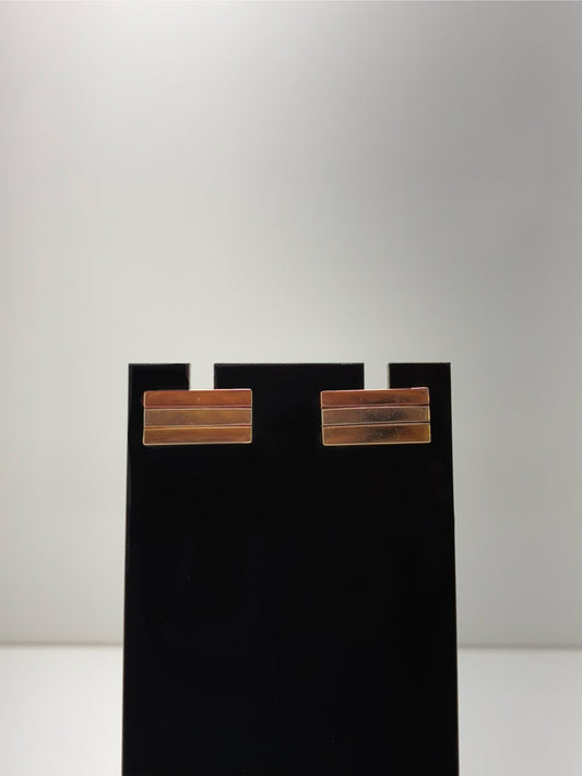 9ct Three Colour Gold Cufflinks