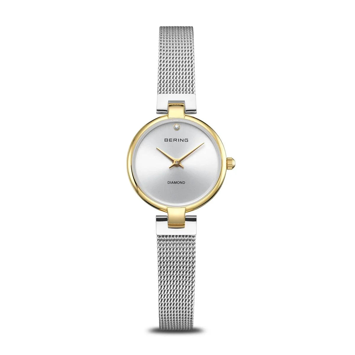 Bering Time Ladies 24mm Two Tone Diamond Stainless Steel Watch