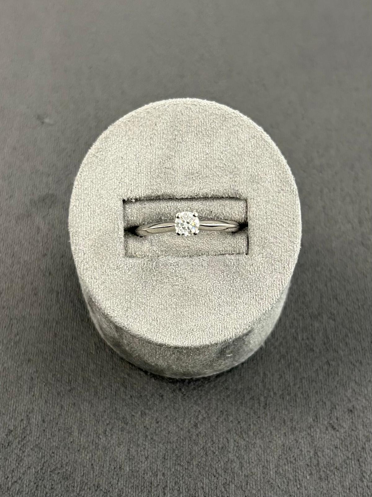 Platinum Diamond Solitaire GIA 0.33 F SI1