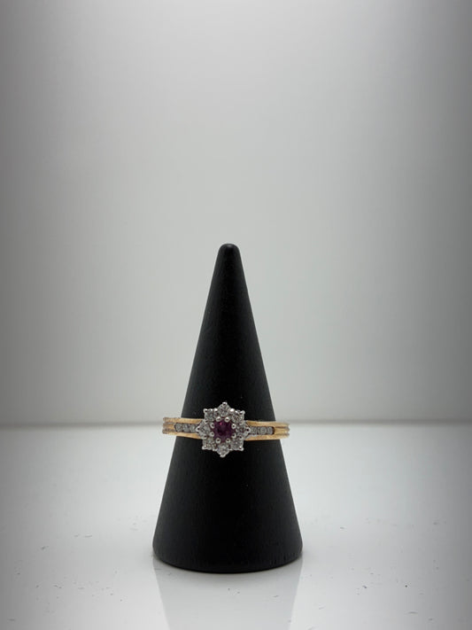 9ct Ruby And Diamond Ring 05