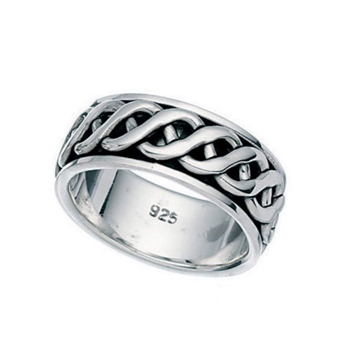 Sterling Silver 8mm Celtic Spinner Ring
