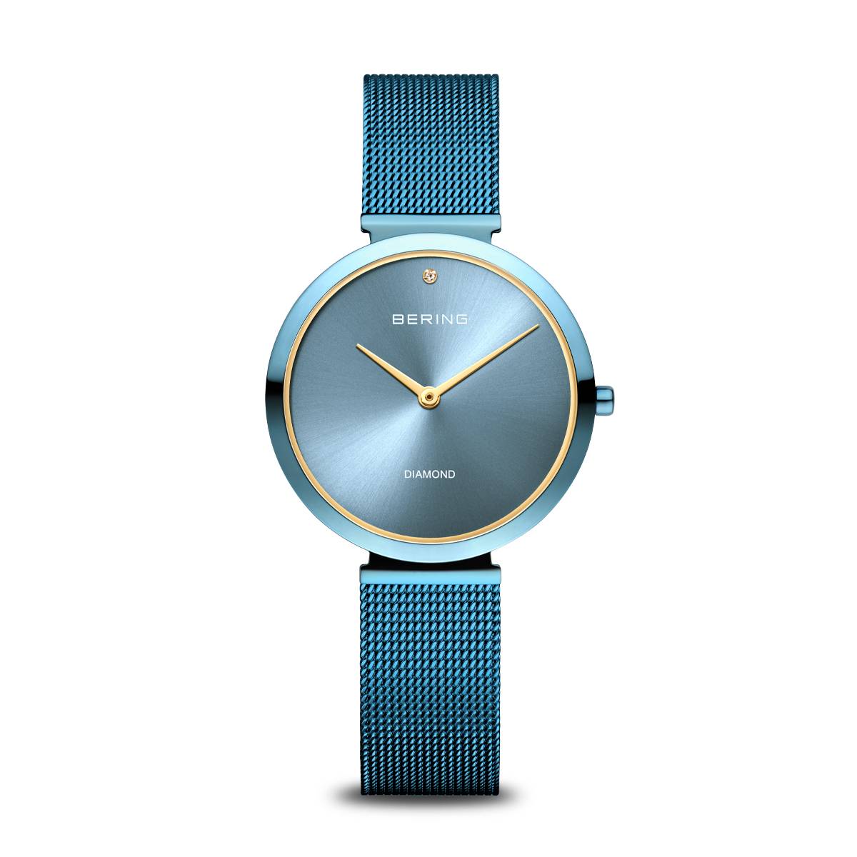 Bering Time Womens Blue Diamond Watch