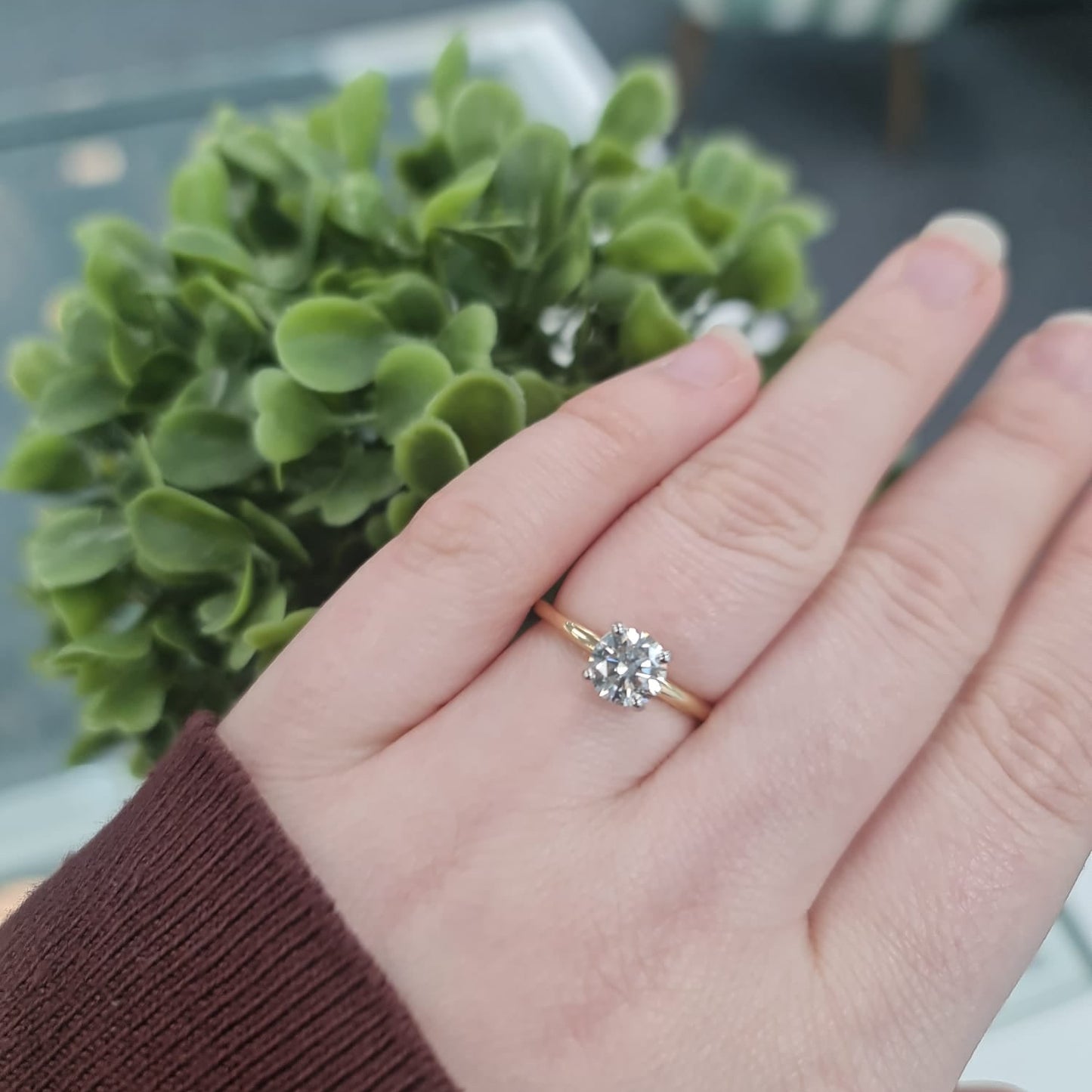 18ct Yellow Gold, Lab Grown Diamond Ring