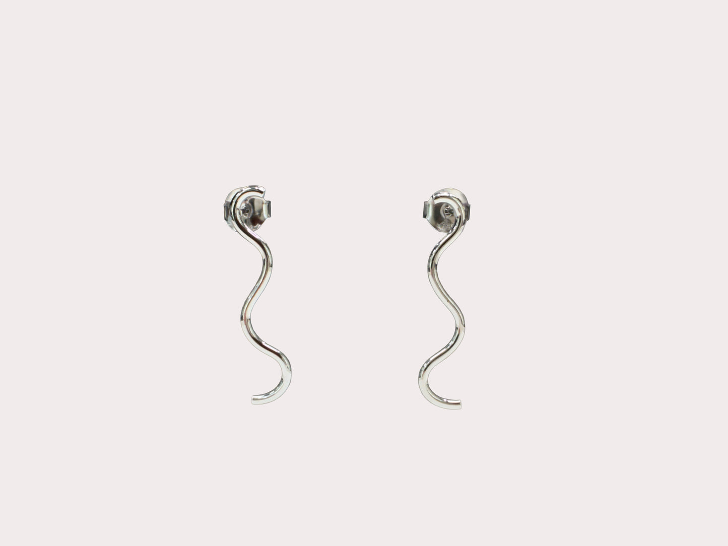 Sterling Silver Squiggle Earrings