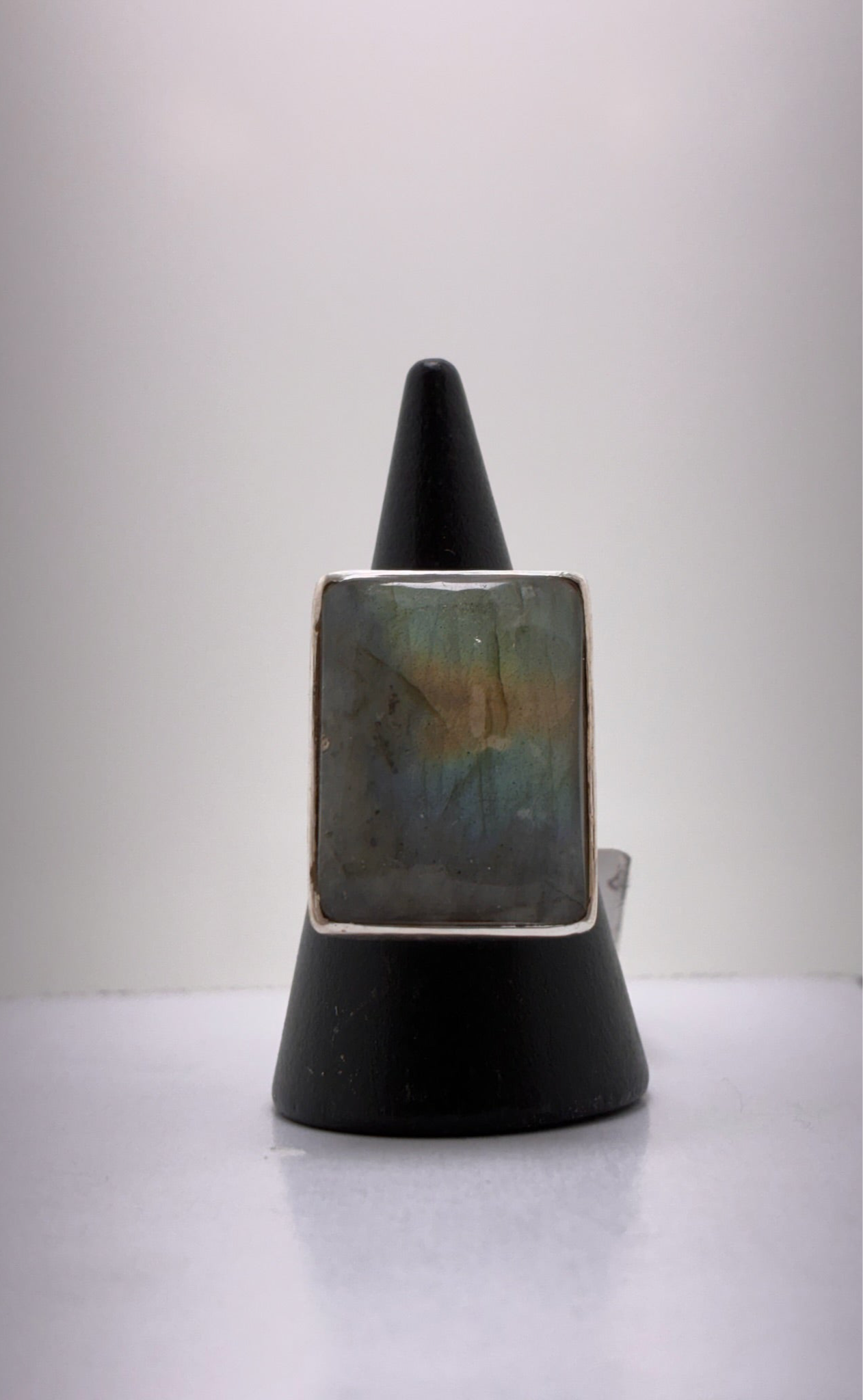 Sterling Silver Heavy Labradorite Ring-9.44