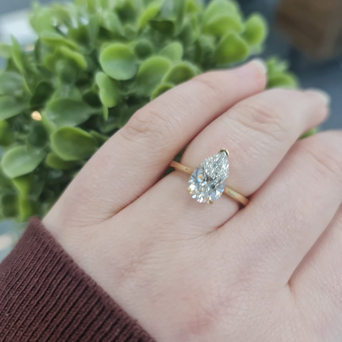 18ct Yellow Gold, Lab Grown Diamond Ring