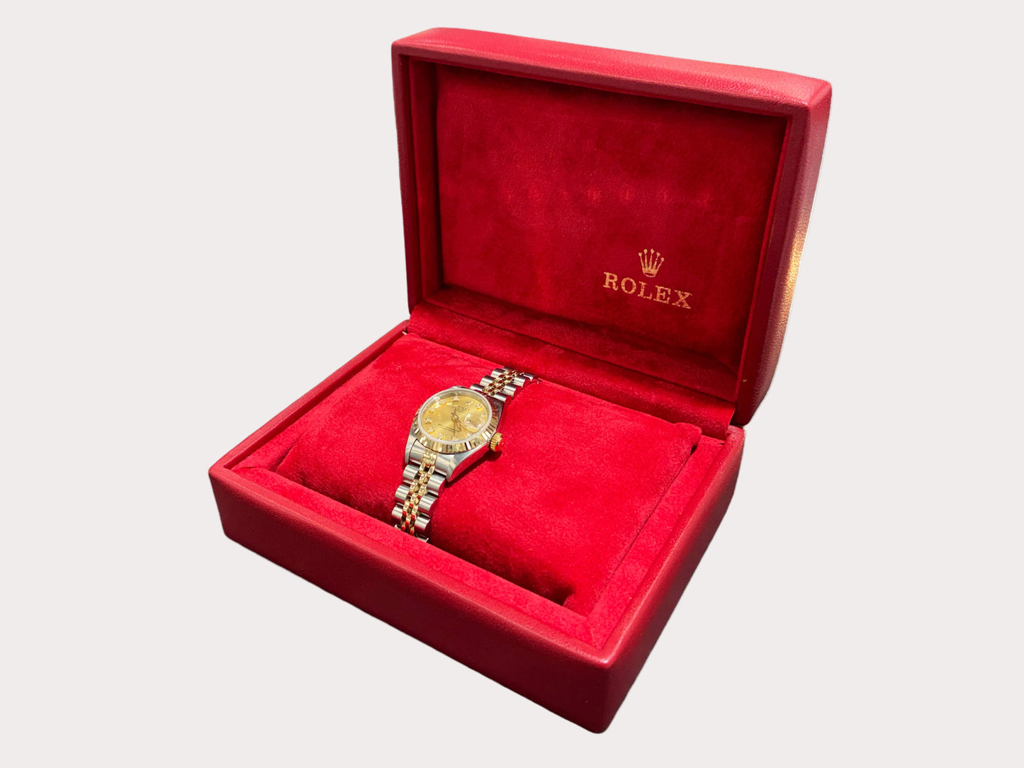 Pre-Owned Rolex Diamond Ladies Bi-Metal Watch Champagne Dial