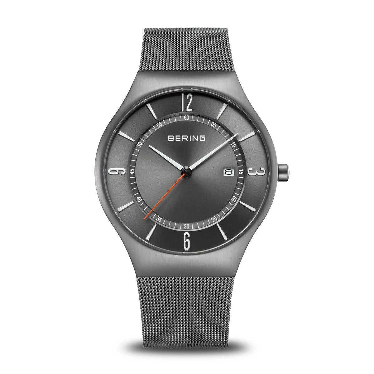 Bering Time Mens Brushed Grey Watch