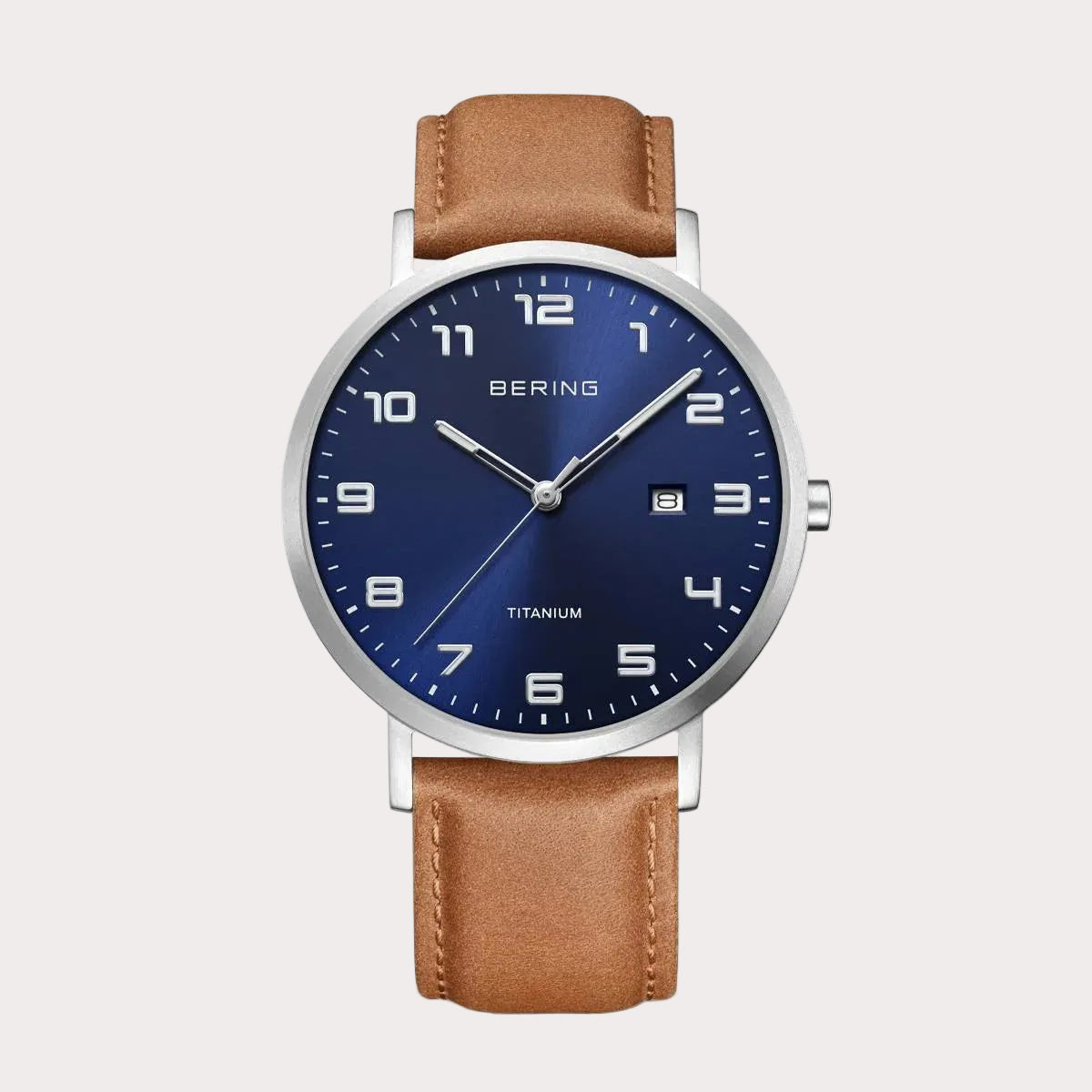 BERING Mens Blue and Brown Watch