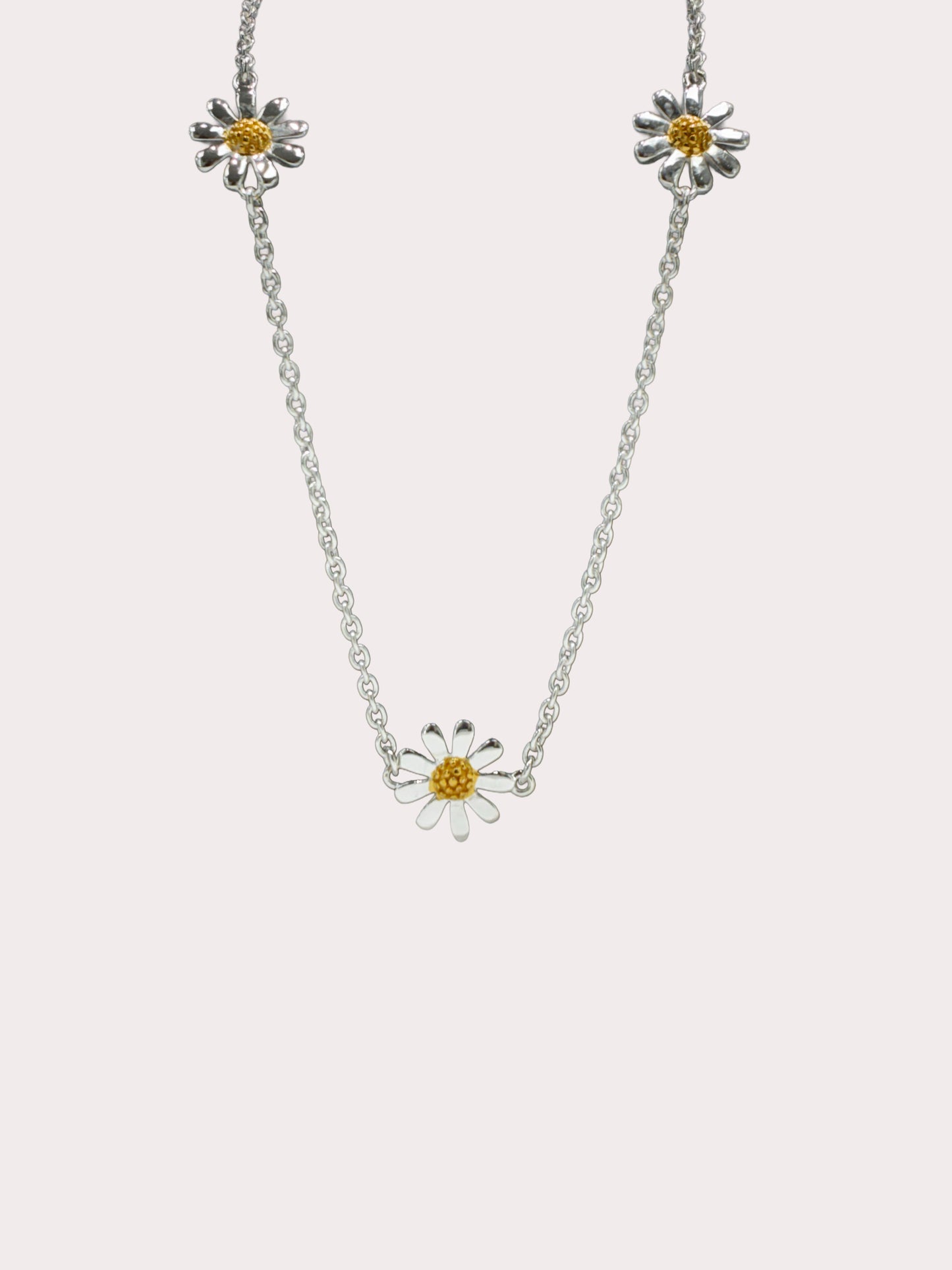 Sterling Silver Daisy Chain Necklace