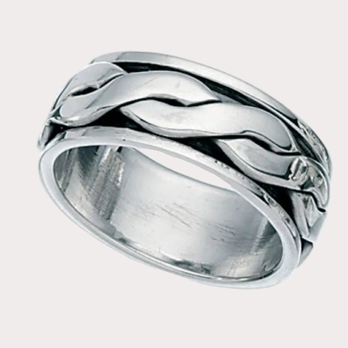 Sterling Silver wave Spinner Ring