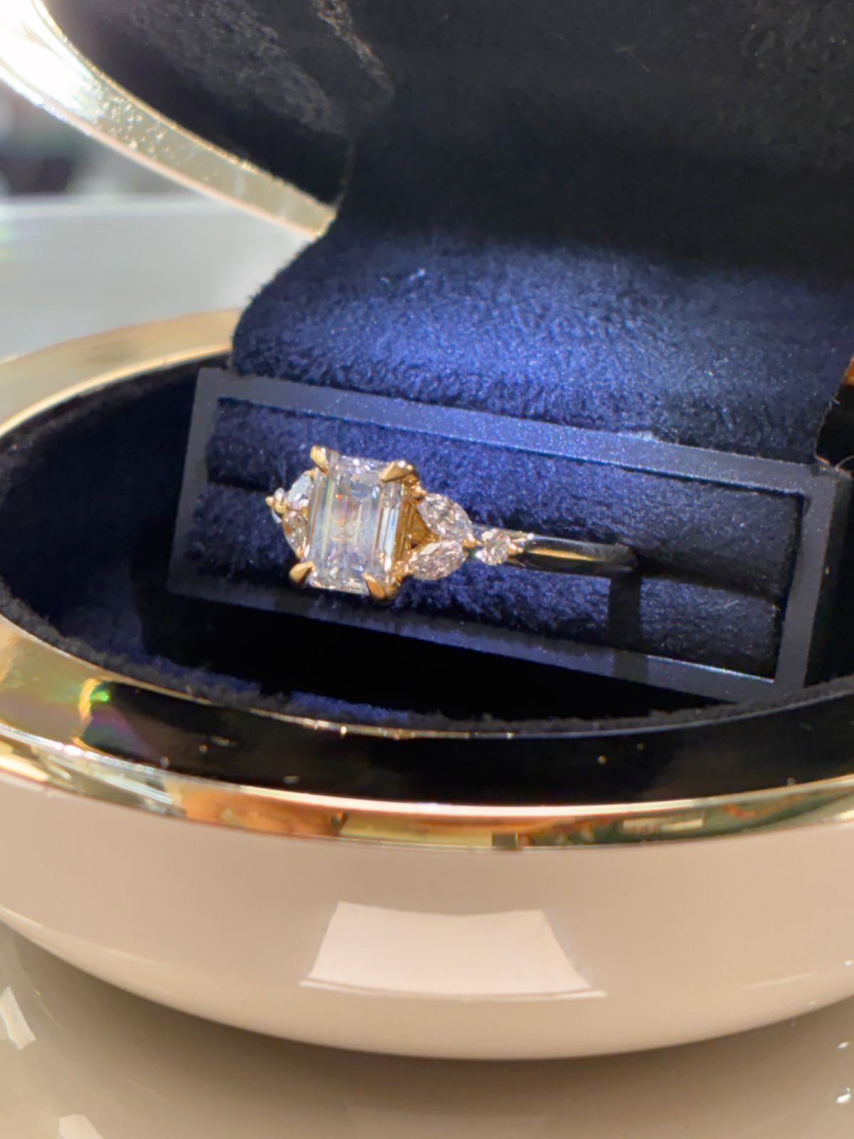 18ct Yellow Gold Lab Diamond Ring
