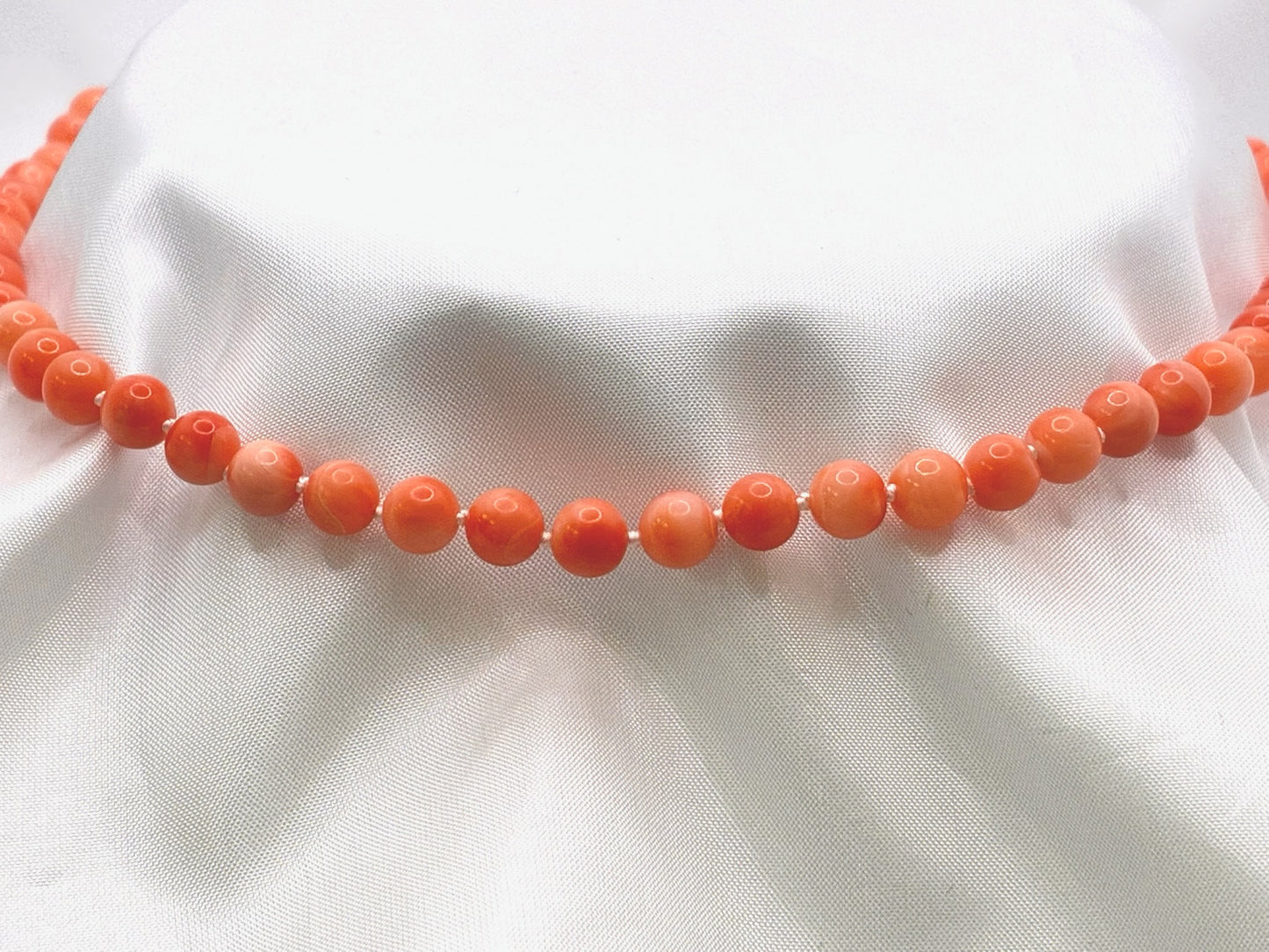 15" Coral Necklace With 14ct Gold Clasp