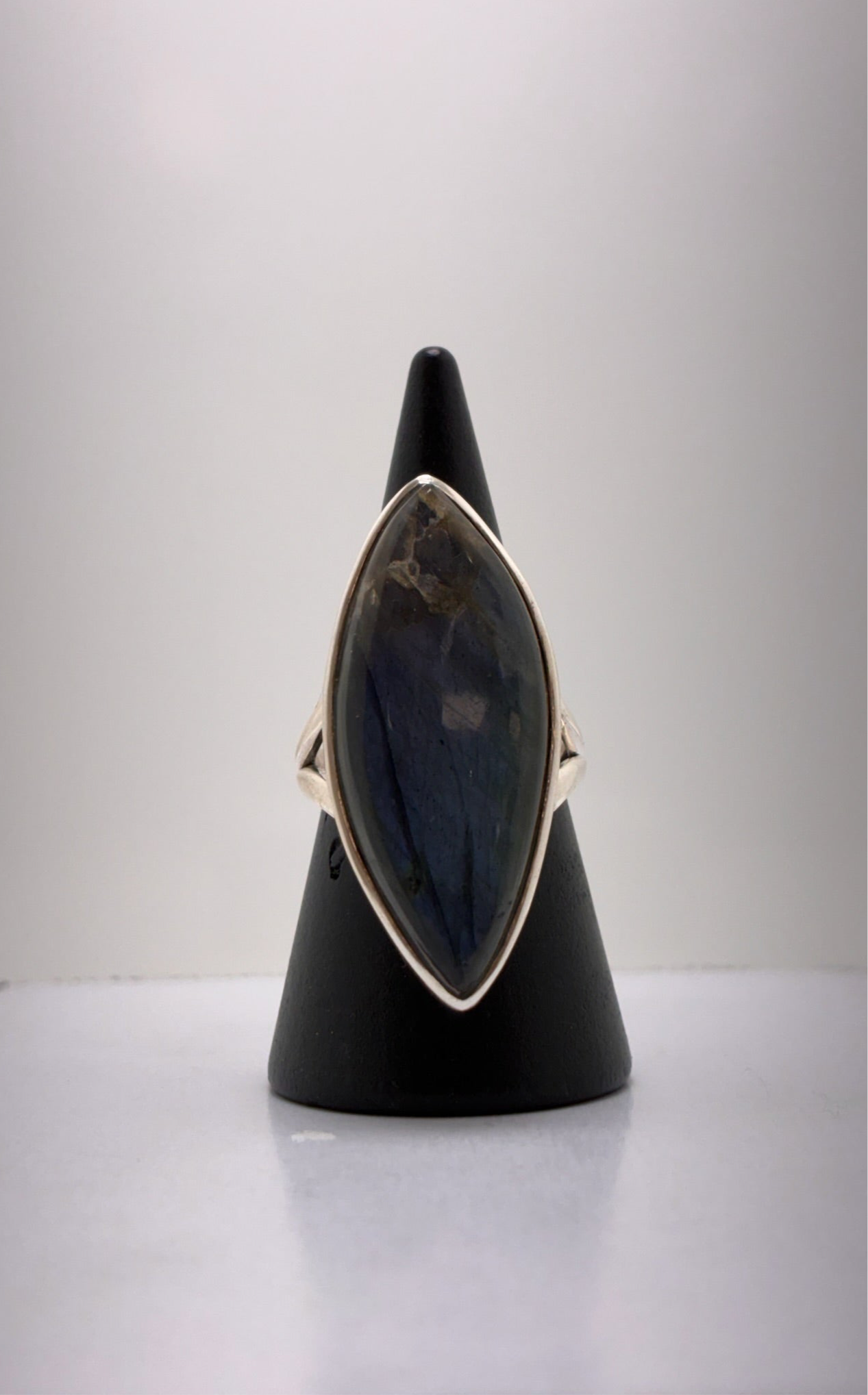 Sterling Silver Heavy Labradorite Ring 6.5