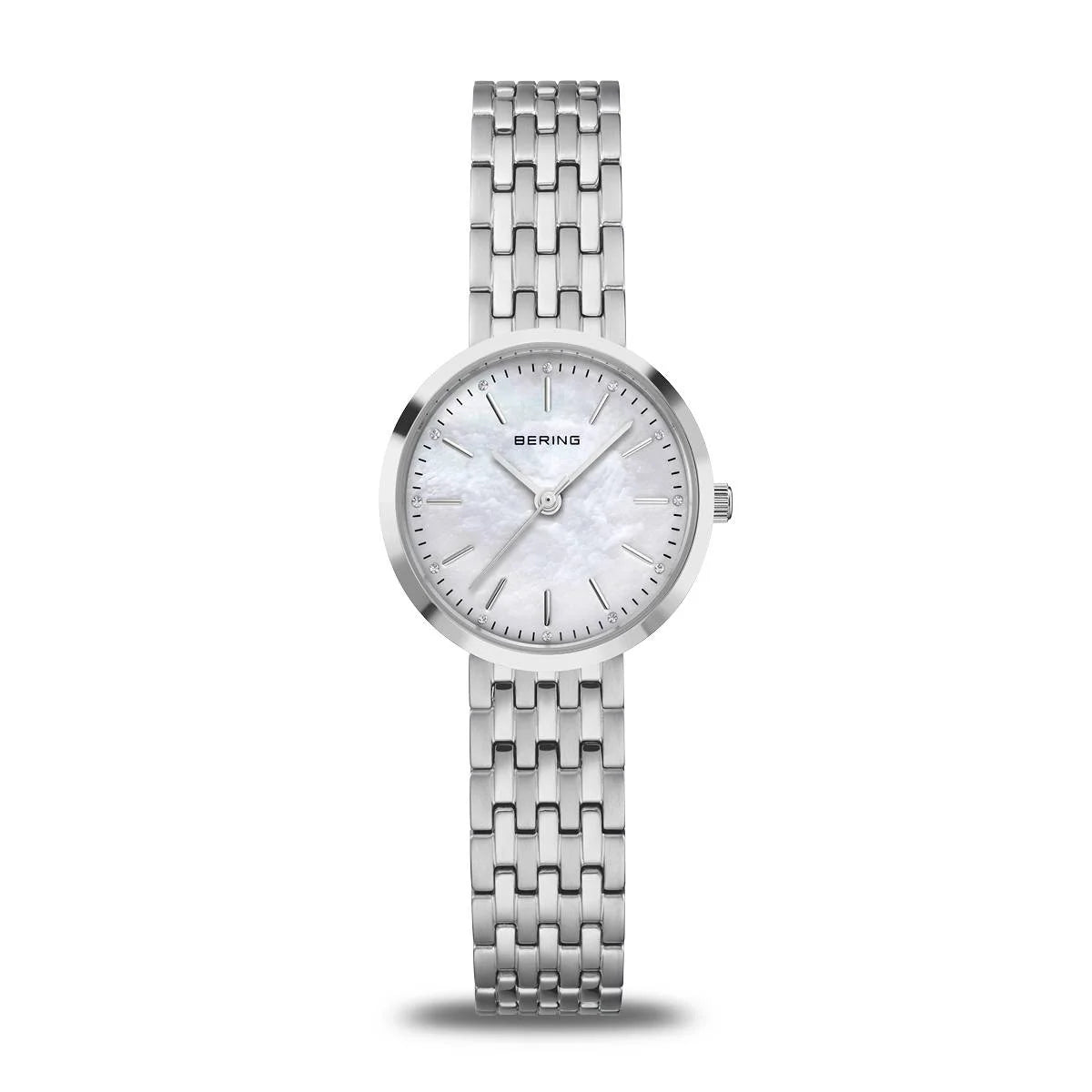 Bering Time Womens Silver and MOP Watch