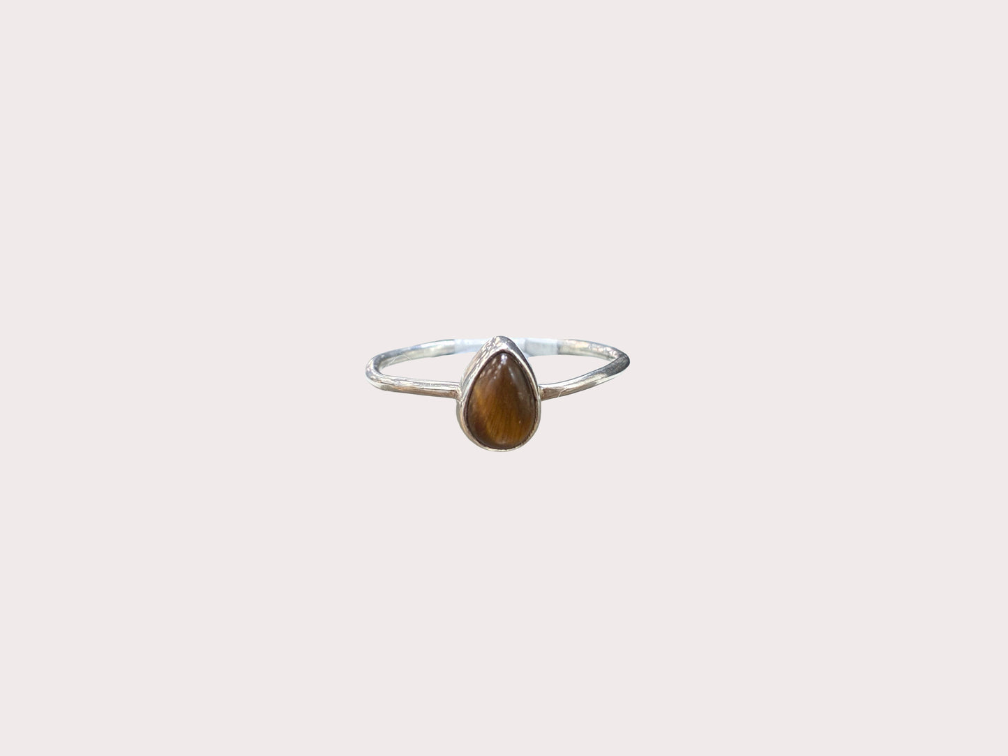 Sterling Silver Small Tigers Eye Ring