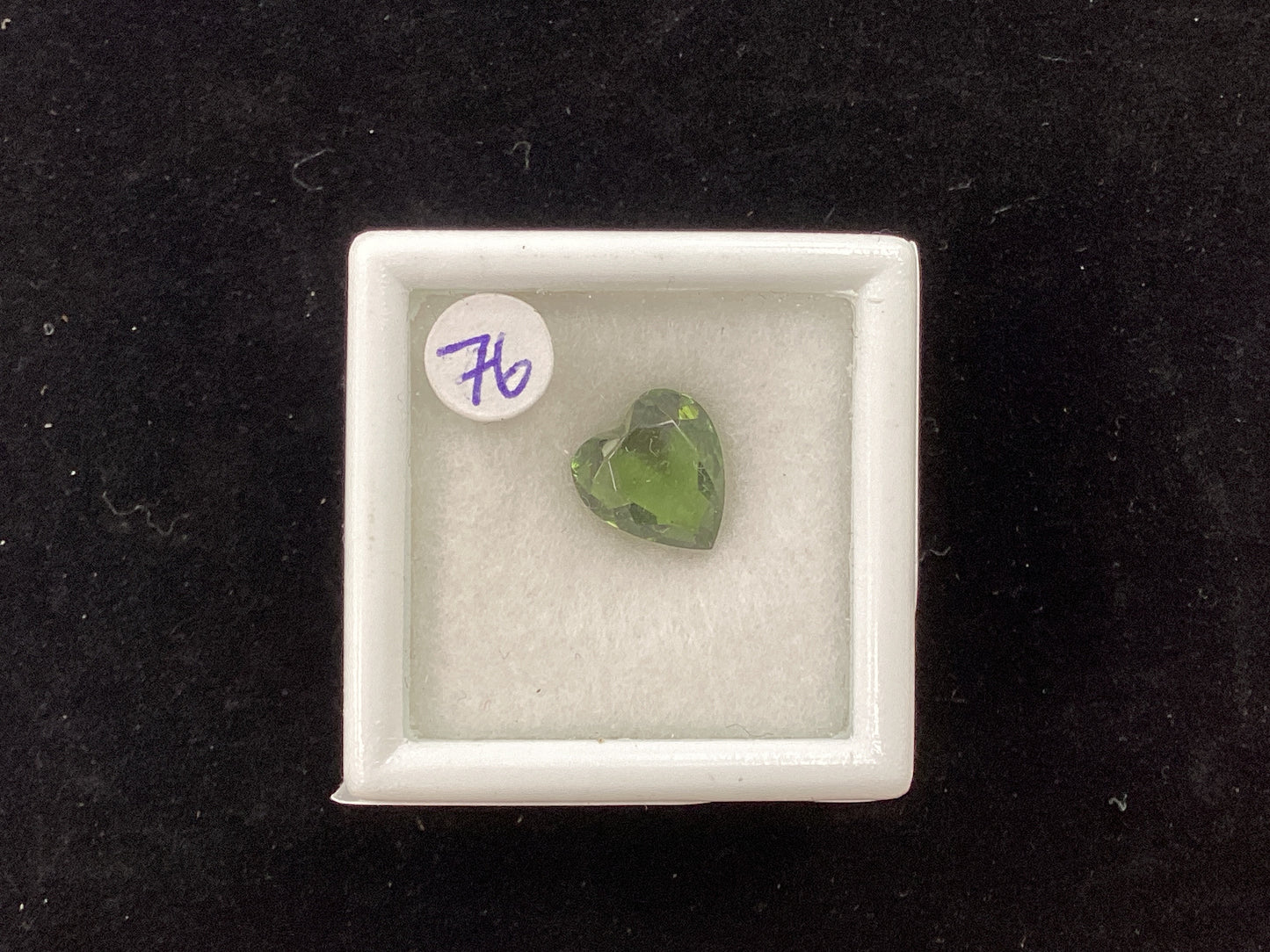 Heart Shape Green Tourmaline 8.0 x 7.5mm 1.54ct