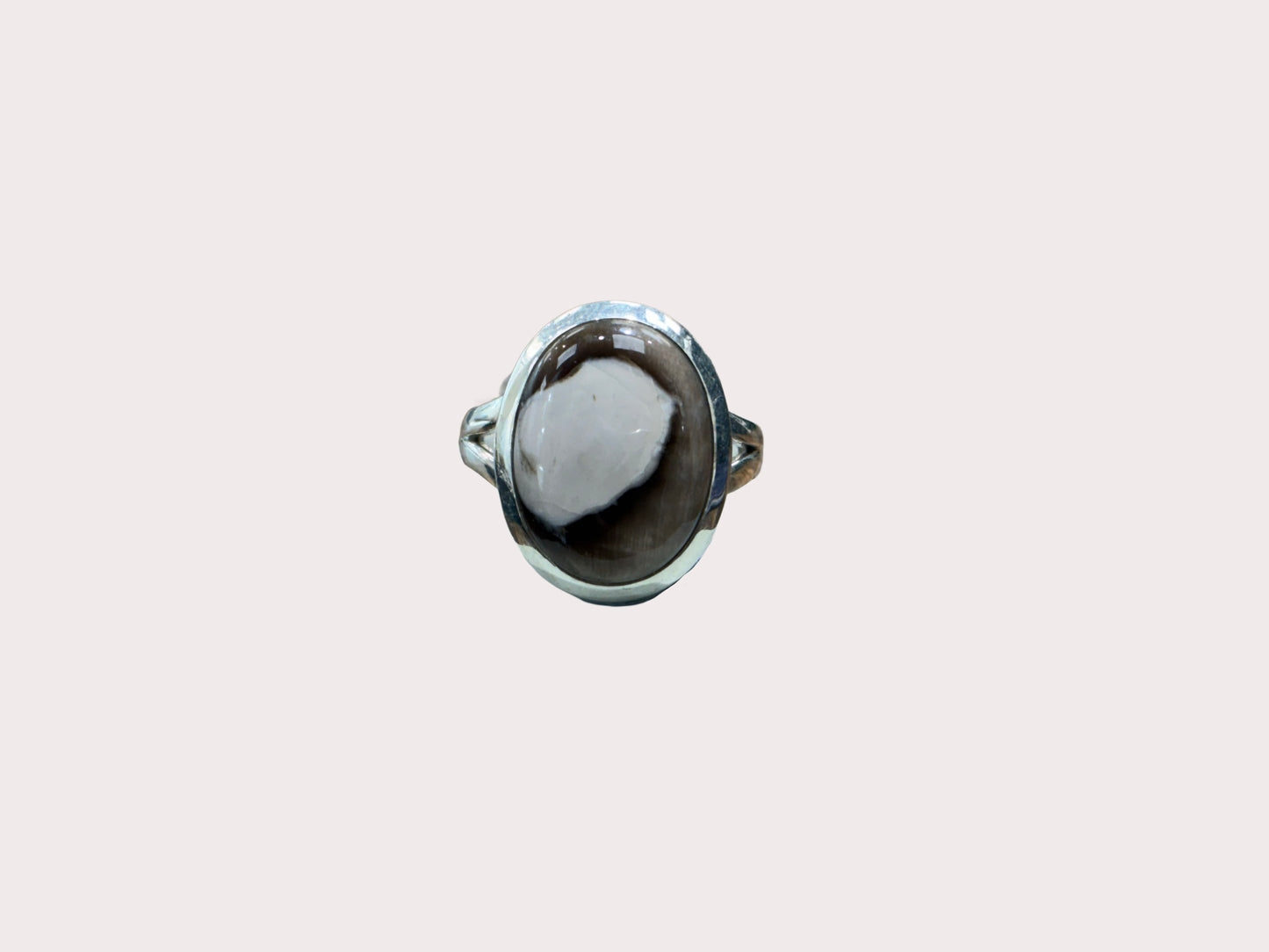 Sterling Silver Oval Agate Ring
