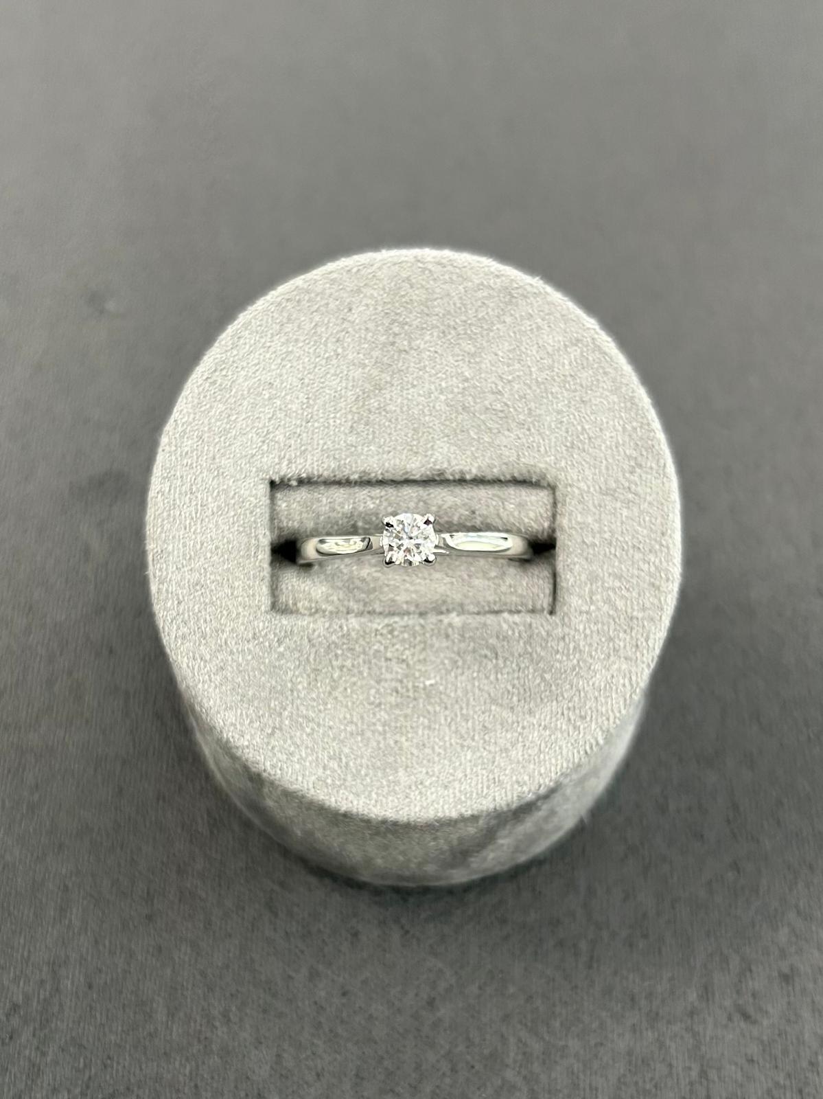 Platinum Diamond Solitaire GIA 0.26 F VS1