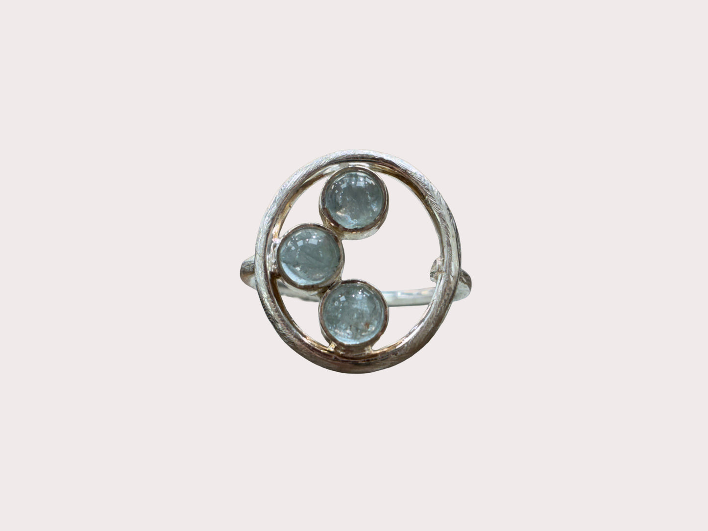 Sterling Silver Triple Aquamarine Ring