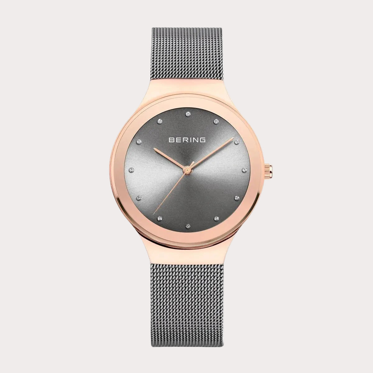 BERING Ladies Rose Gold and Grey Watch