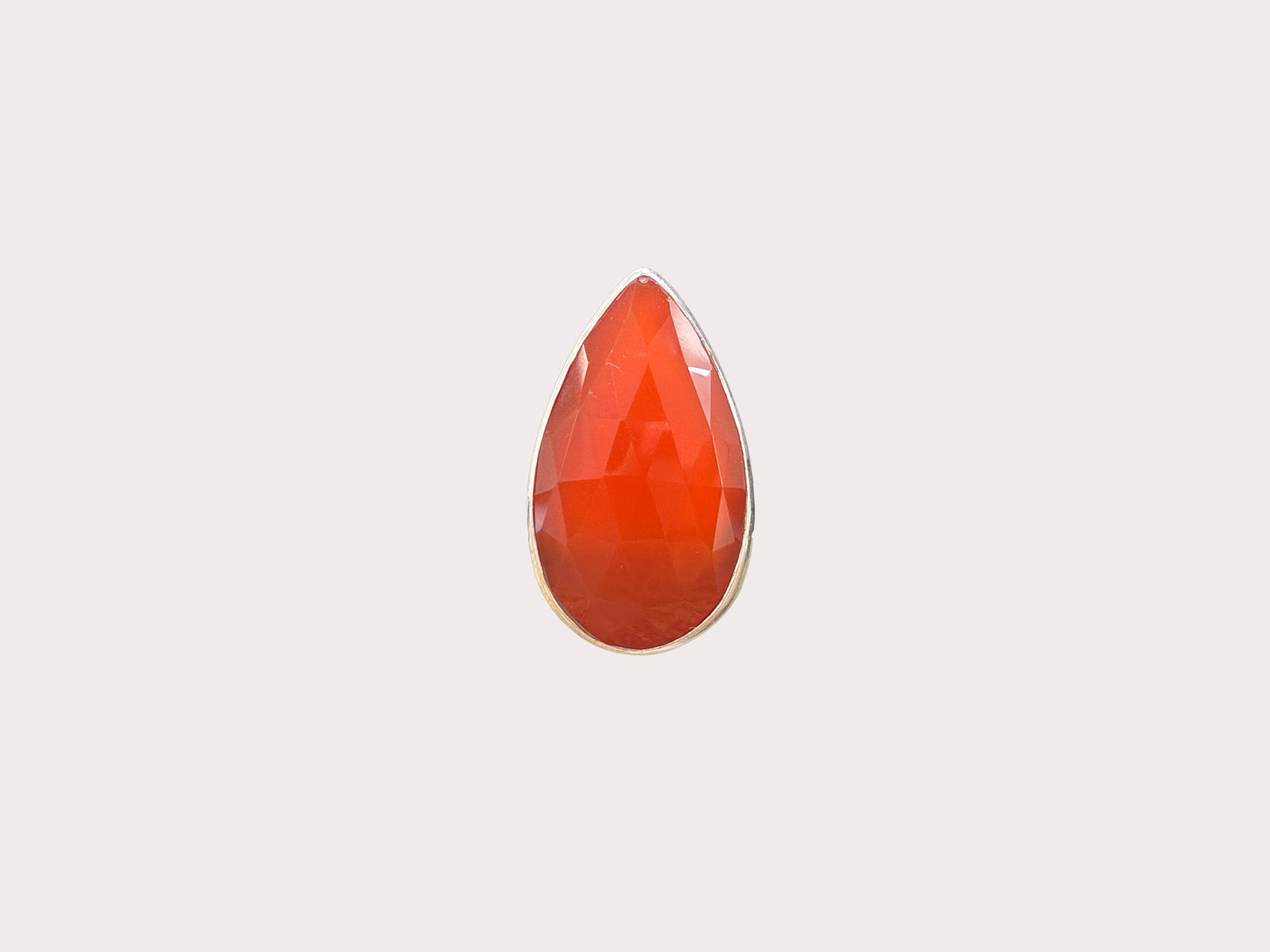 Sterling Silver Heavy Carnelian Ring
