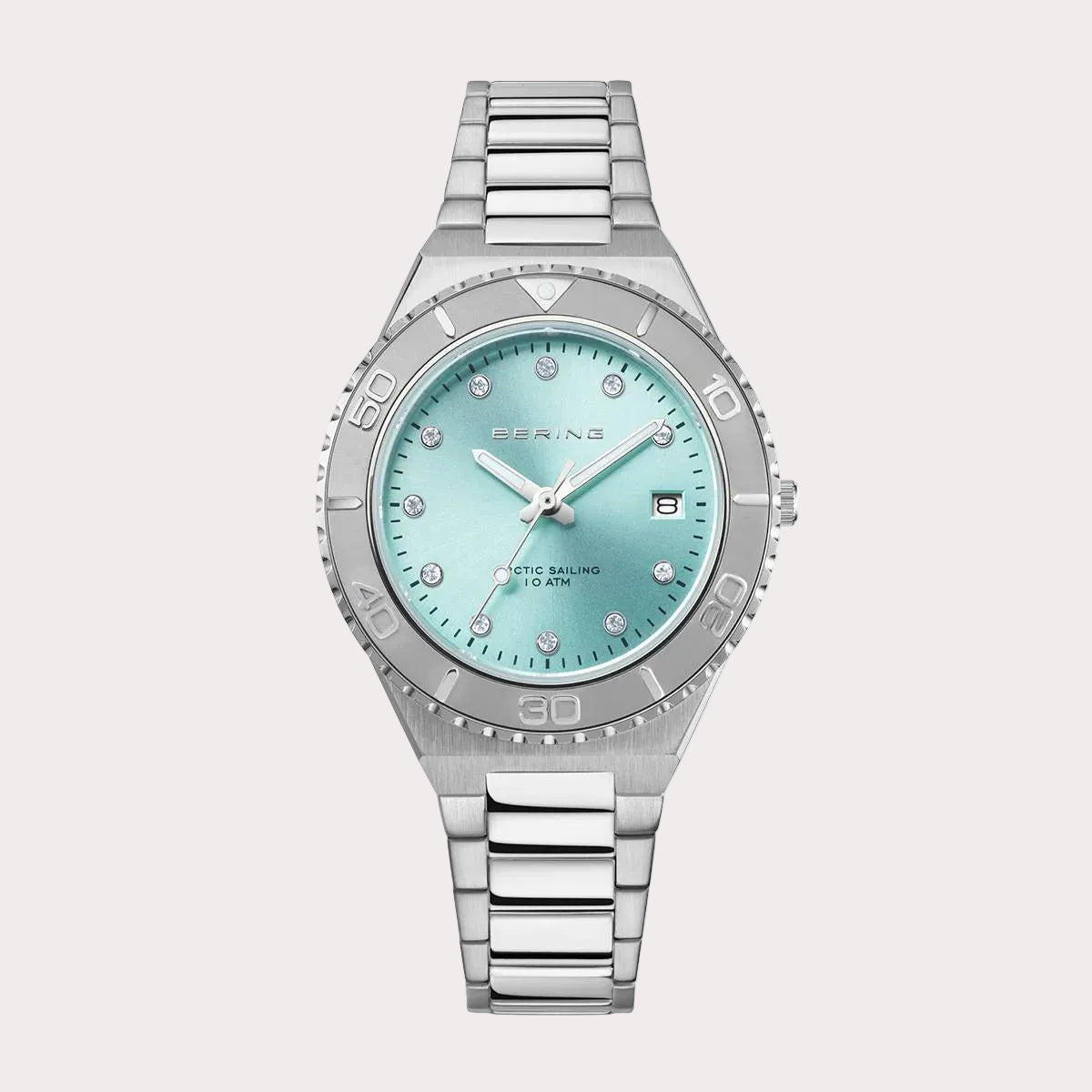 BERING Ladies Silver and Blue Watch