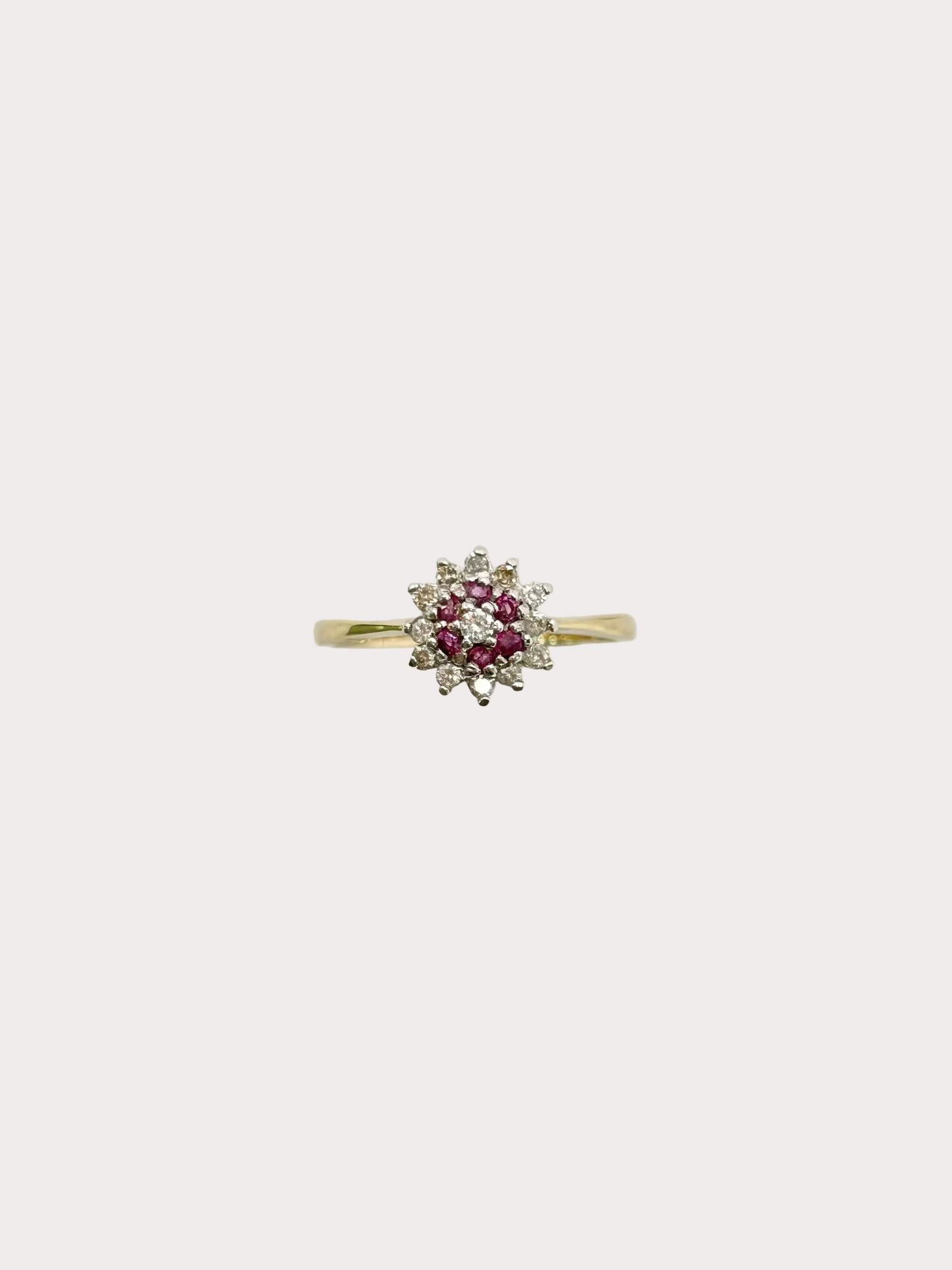9ct Ruby And Diamond Ring