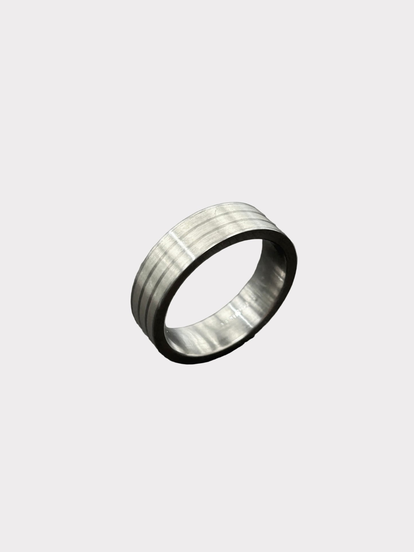 Steel & Silver Triple Band Ring
