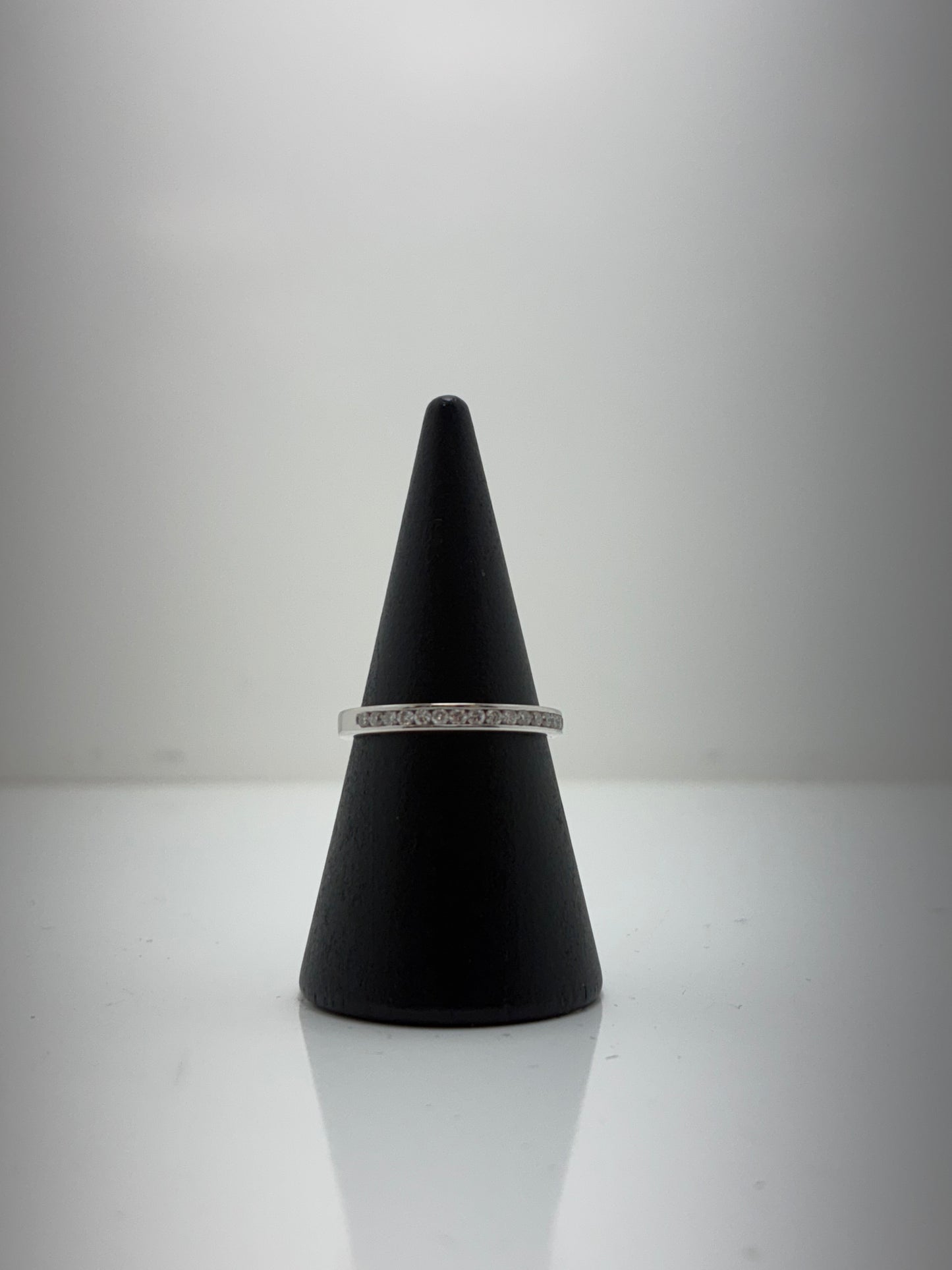 18ct White Gold Channel Set 0.19ct Diamond Ring