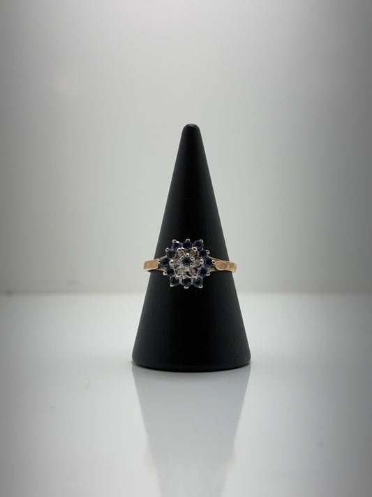 9ct Sapphire And Diamond Ring 24