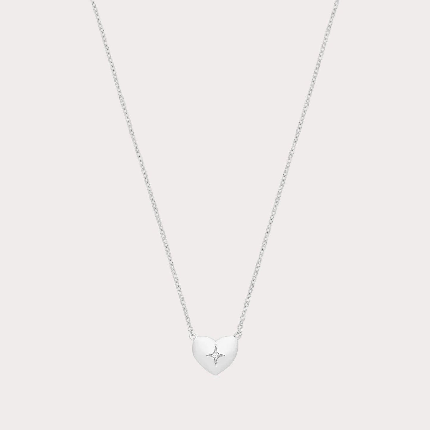 Sterling Silver Fine Heart Necklet
