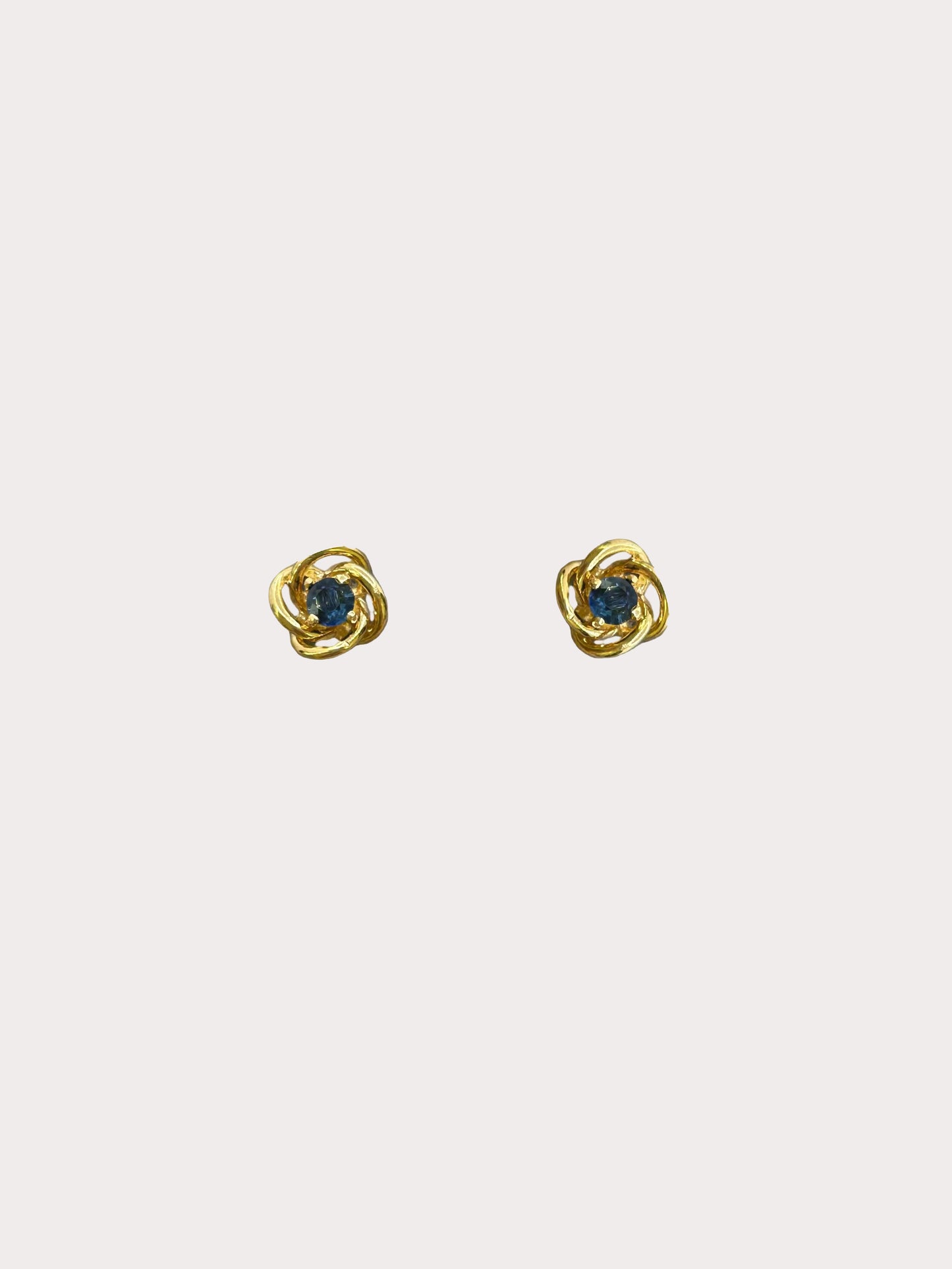 9ct Sapphire Knot Stud Earrings