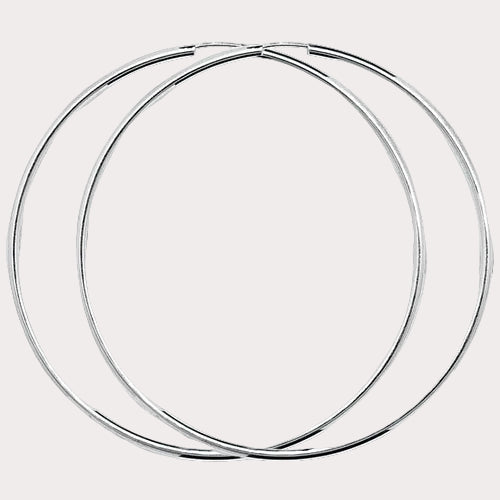 Sterling Silver 70mm Sleeper Hoops
