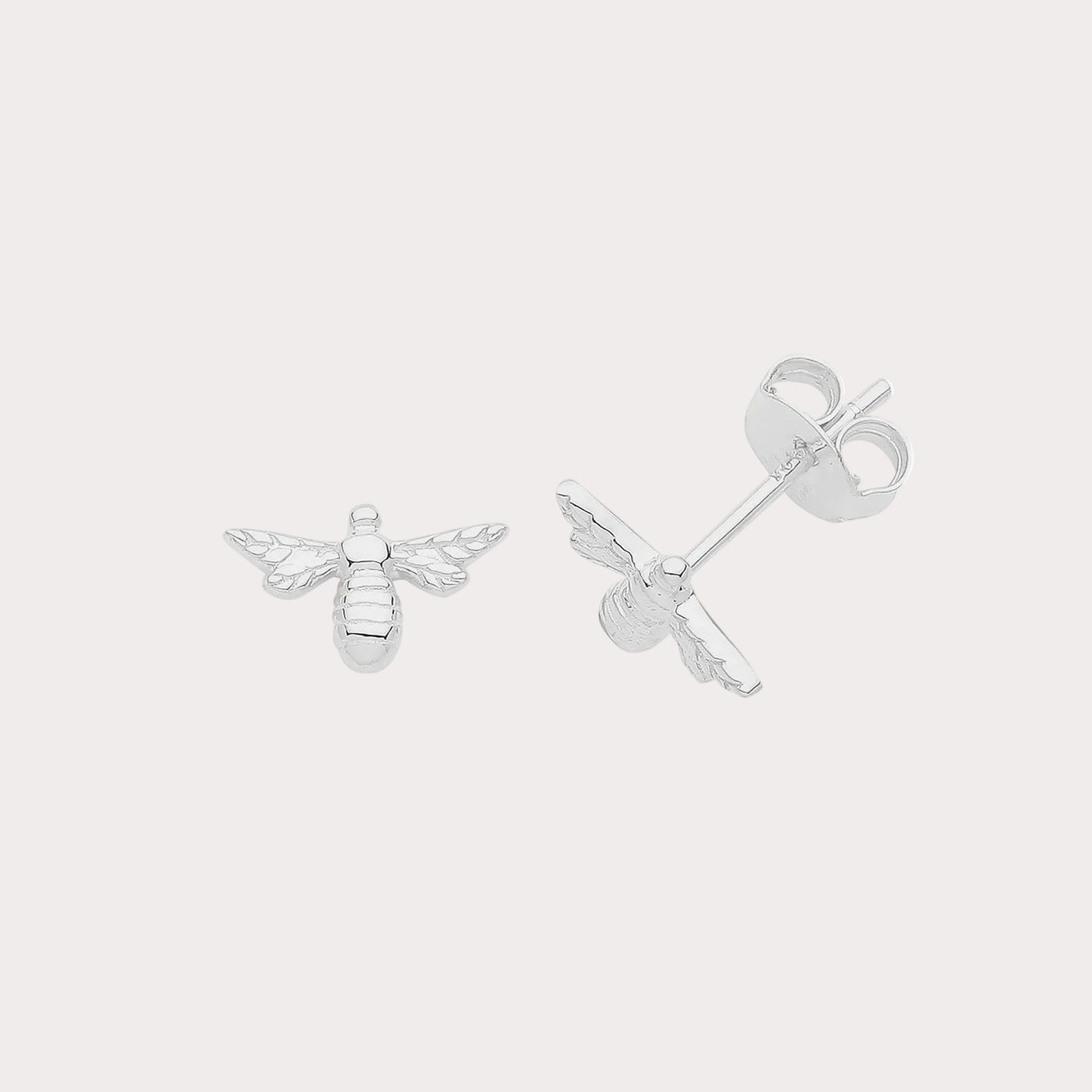 Sterling Silver Bee Stud Earrings