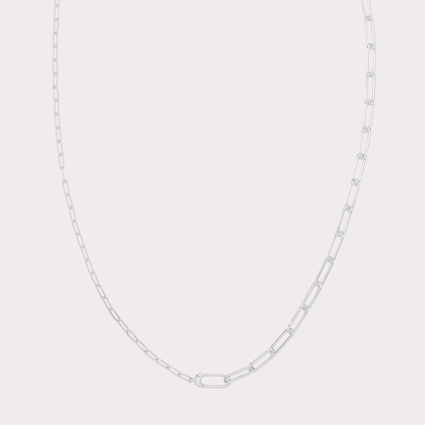 Sterling Silver Paper Clip Necklet