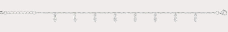 Sterling Silver Multi Leaf Bracelet