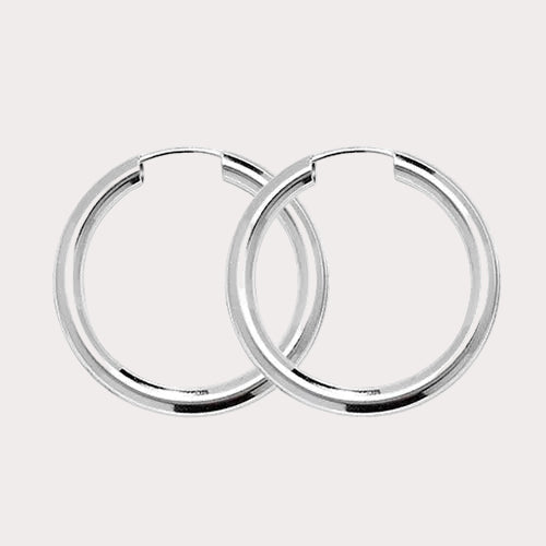 Sterling Silver Sleeper Hoops