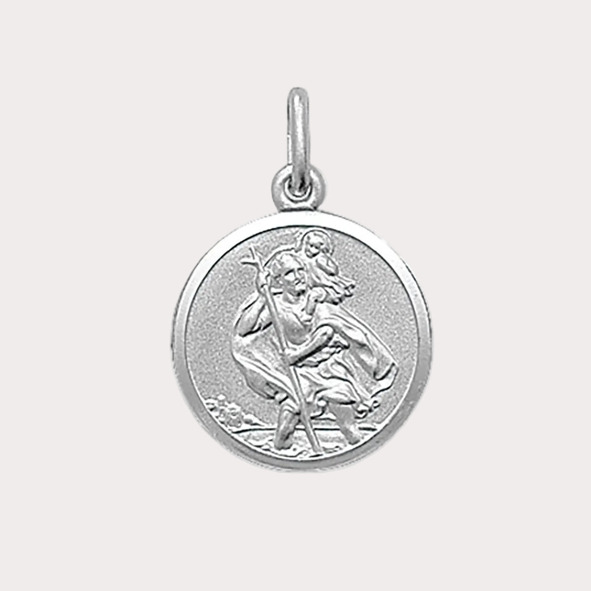 Sterling silver double sided St. Christopher pendant
