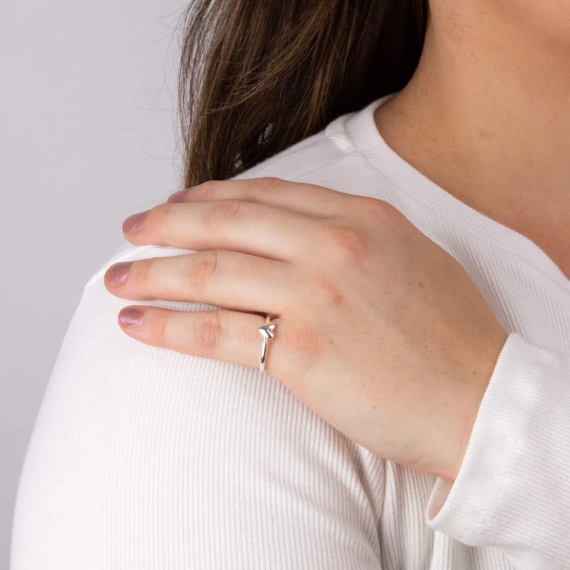 Sterling Silver Plain Heart Ring