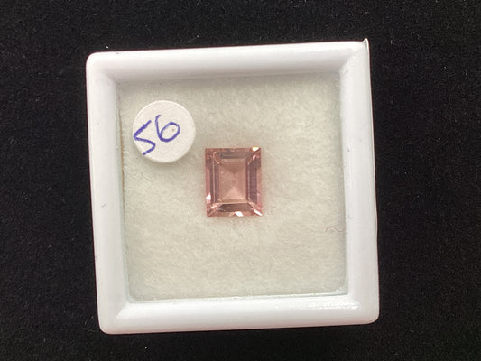 MRJ5275 Square Octagon Pink Tourmaline 6.6 x 5.6mm 0.97ct