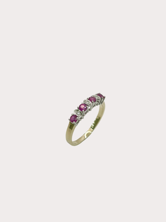 9ct Ruby and Diamond Ring