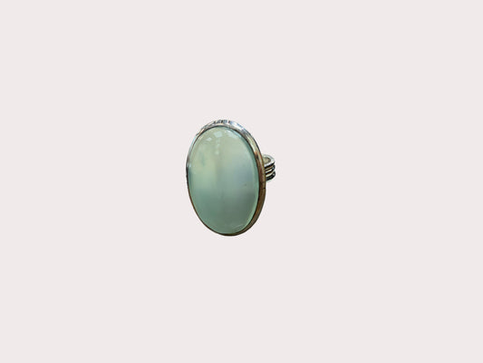 Sterling Silver Heavy Chalcedony Ring 9.20