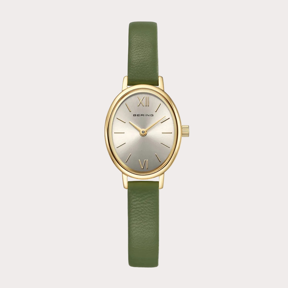 BERING Ladies Green and Gold Oval Watch