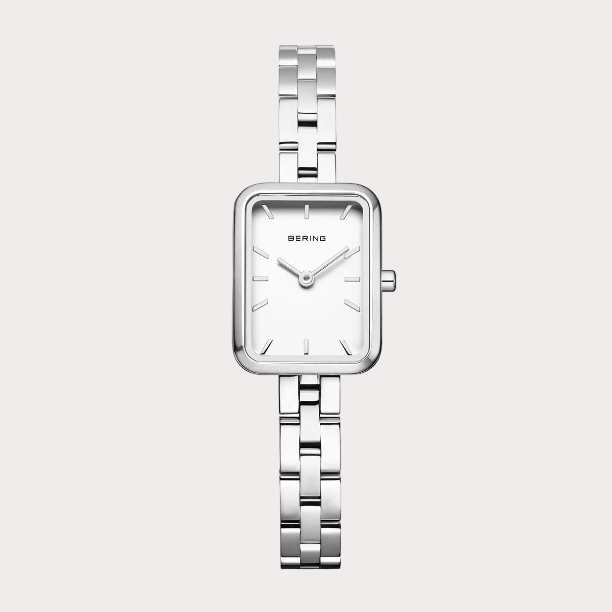 BERING Ladies Silver Oblong Face Watch