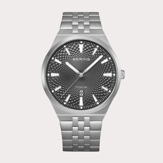 BERING Men's Brushed Silver Illusion Watch