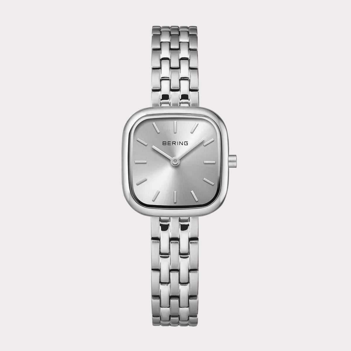 BERING Ladies Silver Square Face Watch