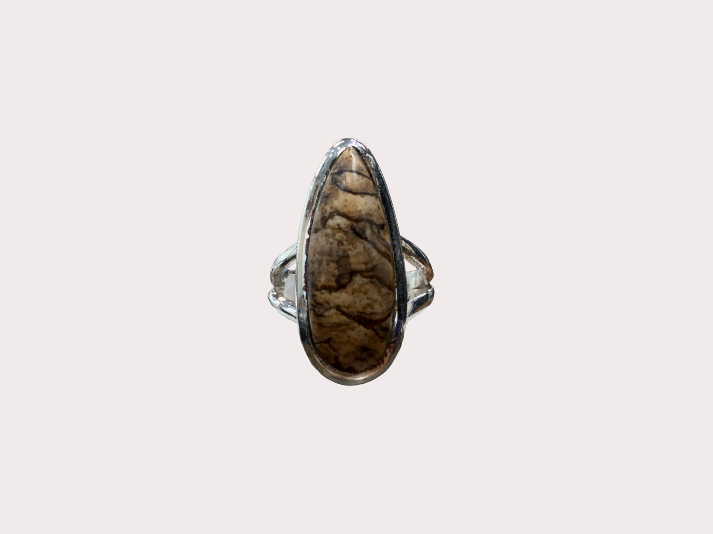 Sterling Silver Large Jasper Ring