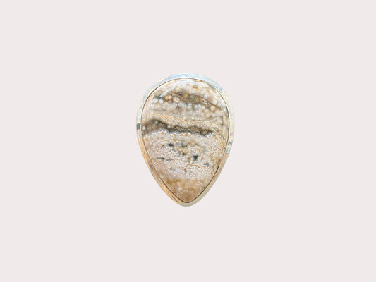 Sterling Silver Heavy Separtarian Jasper Ring