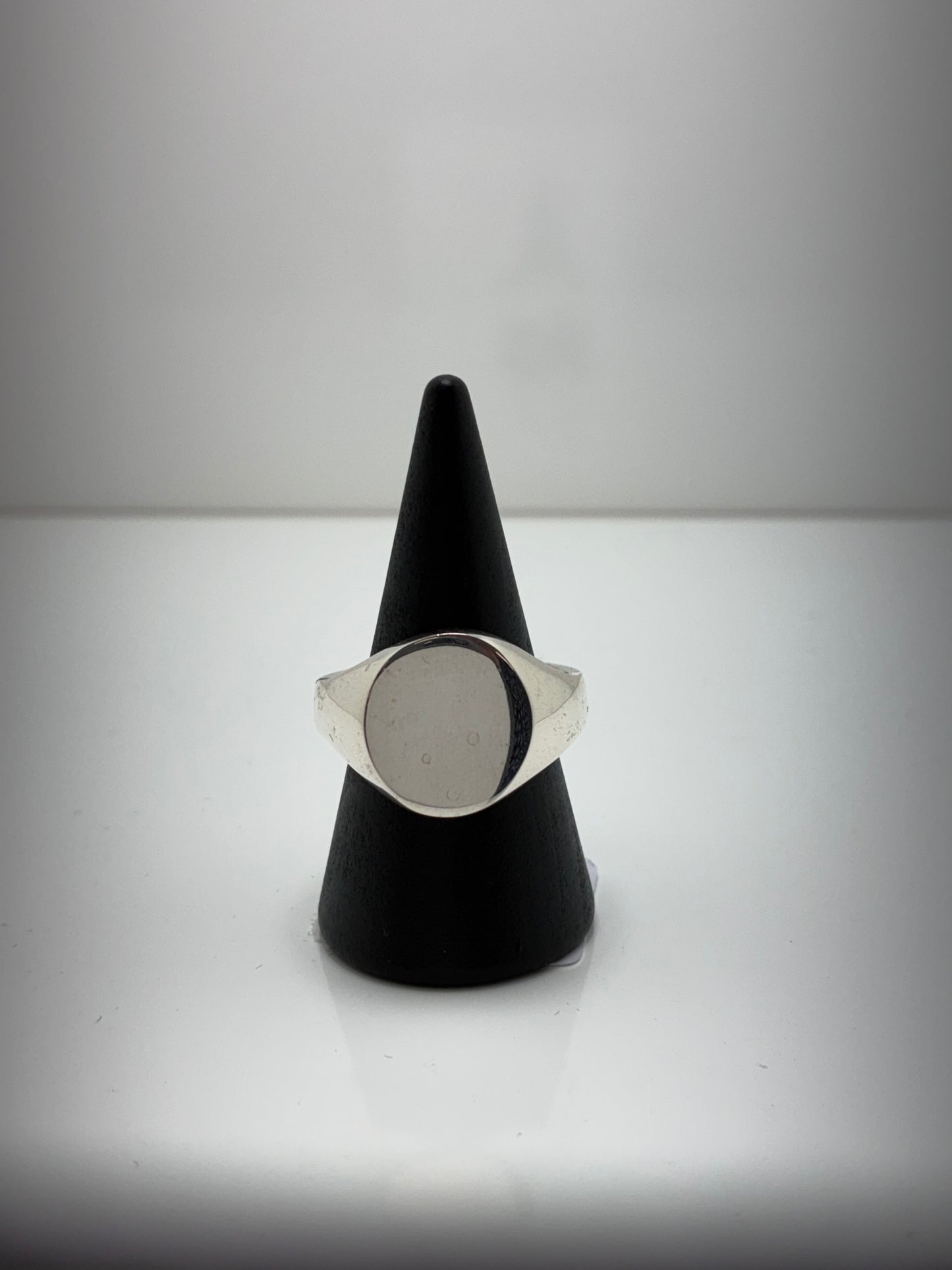 Sterling Silver Plain Oval Signet Ring